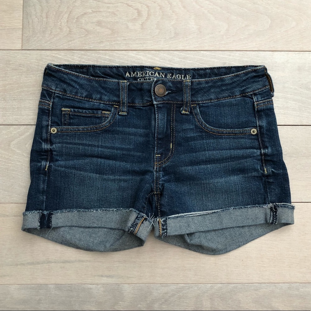 AEO denim roll cuff shorts
